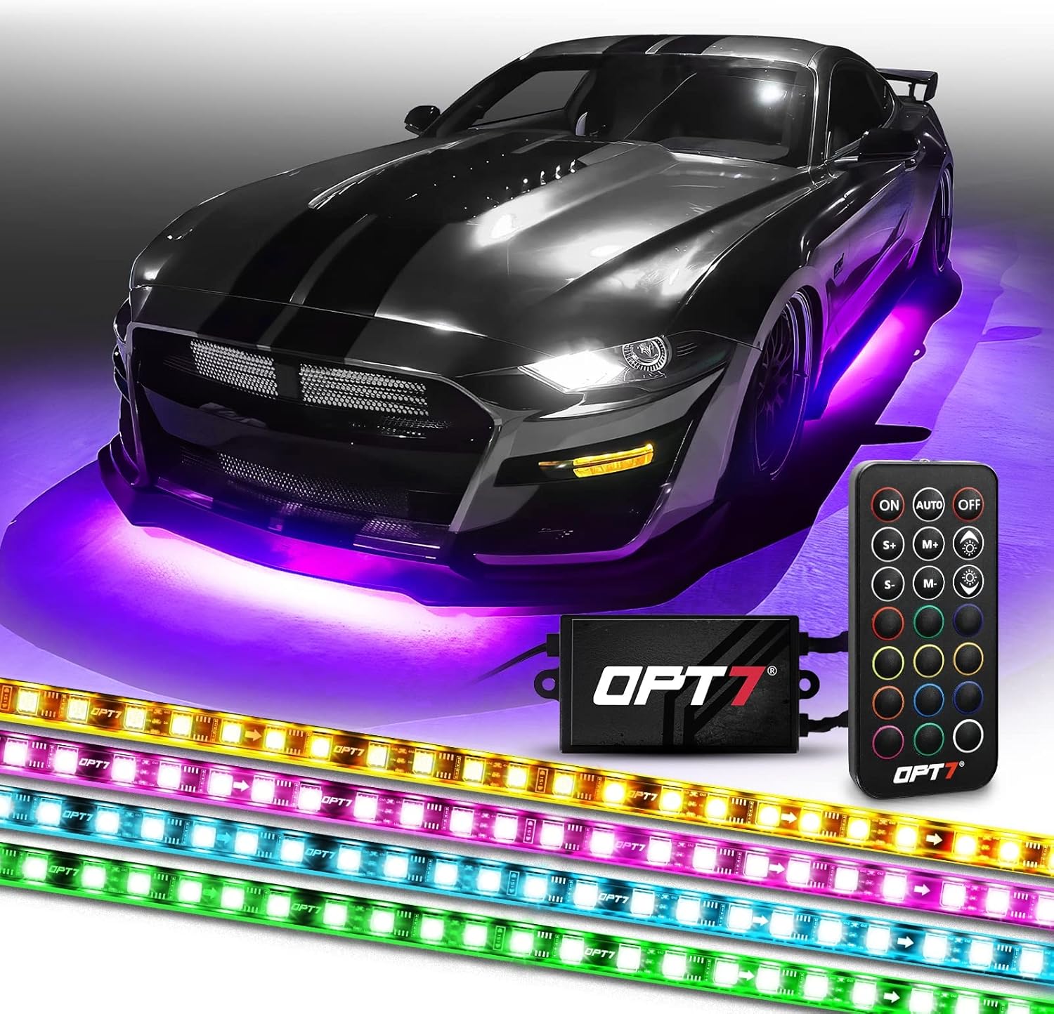 OPT7 Aura Flexible Underglow Car Lights for Vibrant Style