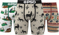 PSD Underwear Mens Boxer Briefs - Western Print Standard Length
