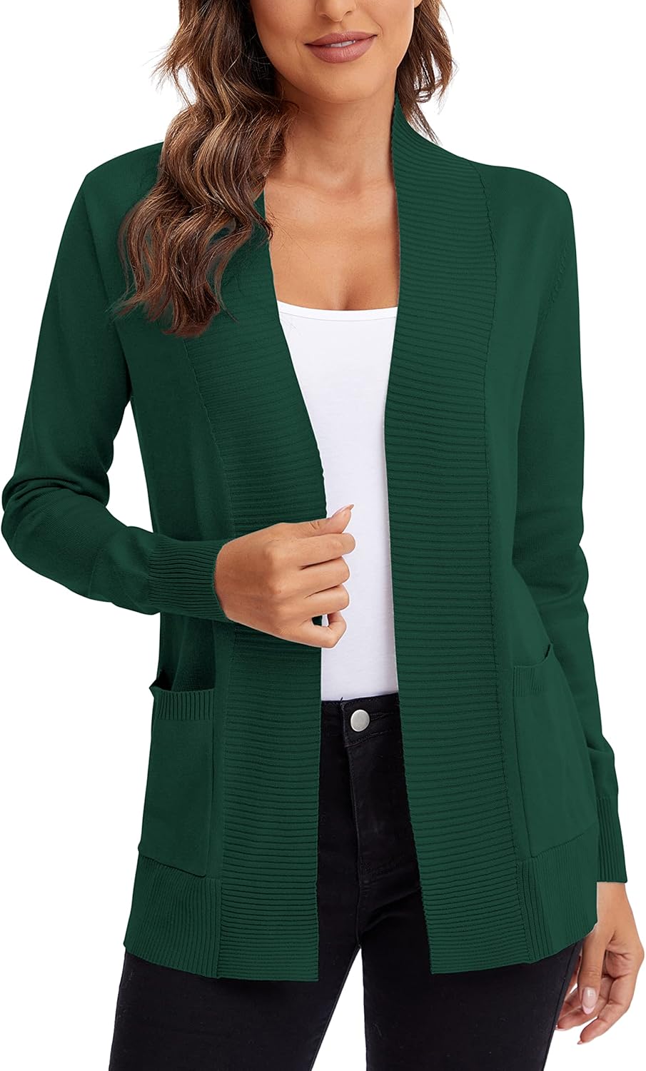 Urban CoCo Women's Lightweight Open Front Cardigan Sweater
