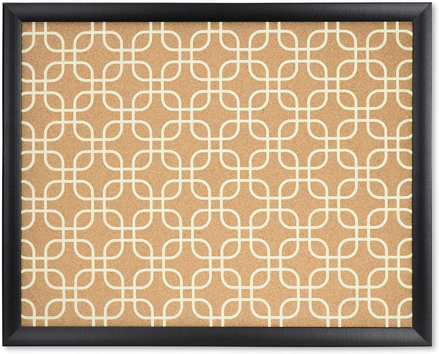 U Brands Cork Bulletin Board with Black Wood Frame, 16 x 20 in