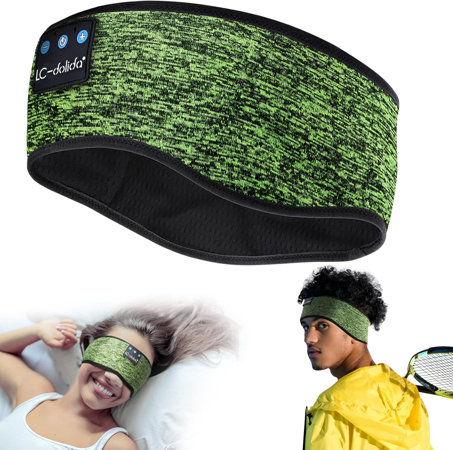 LC-dolida Bluetooth Sleep Headband: Thin HD Speakers for Perfect Sleep