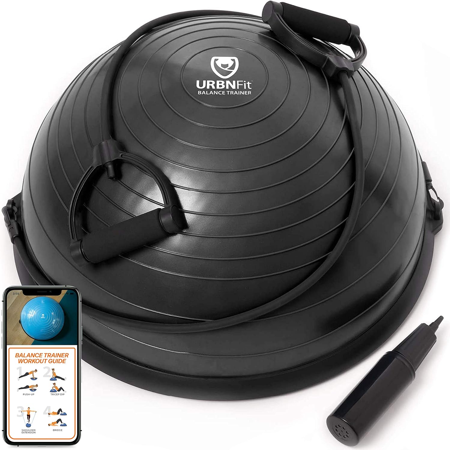 URBNFit Half Balance Ball for Core Stability and Full Body Workout