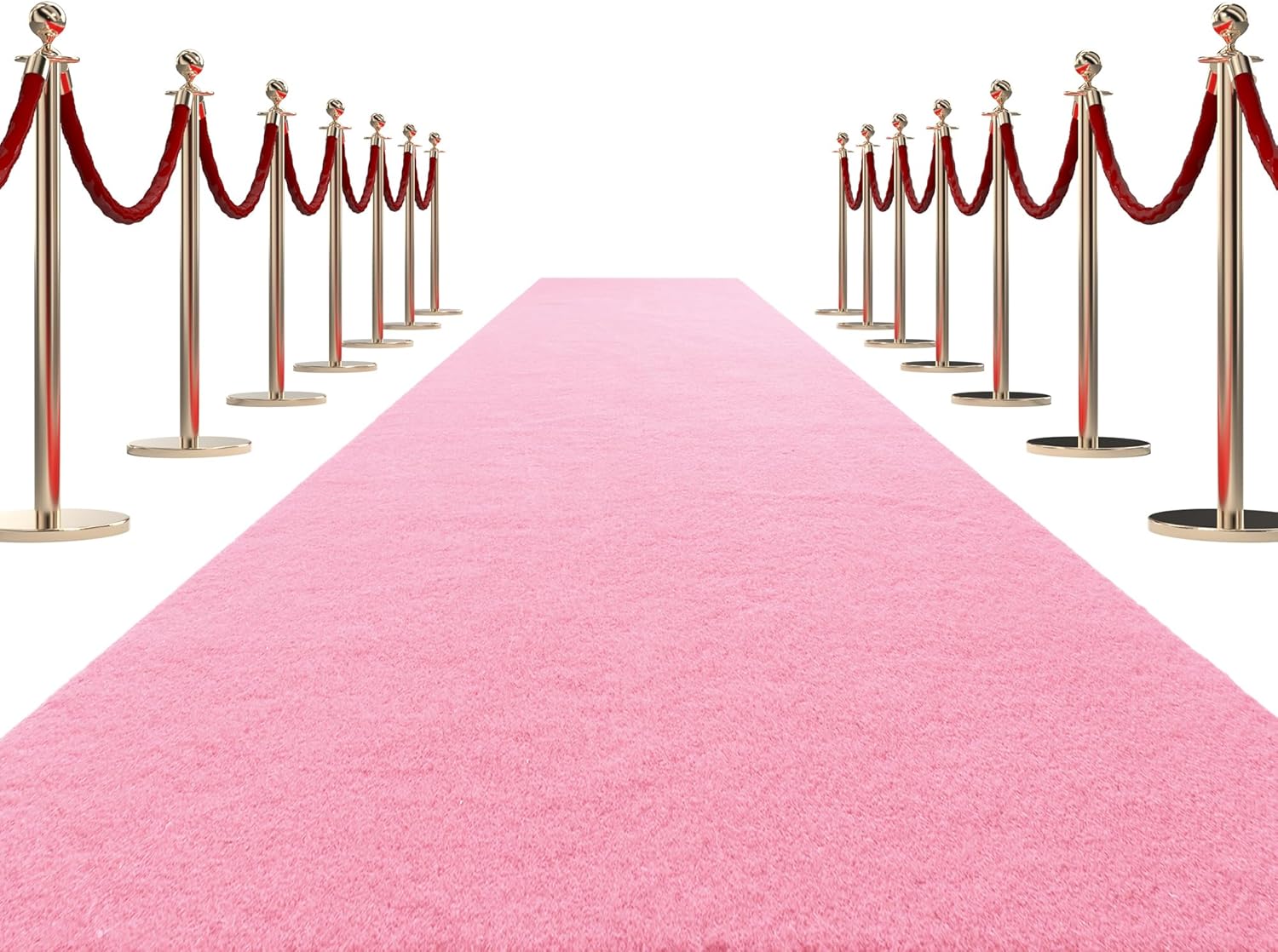 HOMBYS 450 GSM Extra Thick Pink Carpet Runner for Events