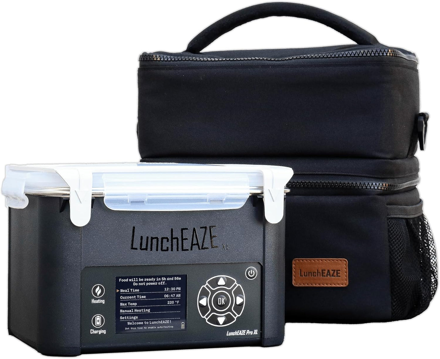 LunchEAZE XL Cordless Heated Lunch Box for Hot Meals Anywhere