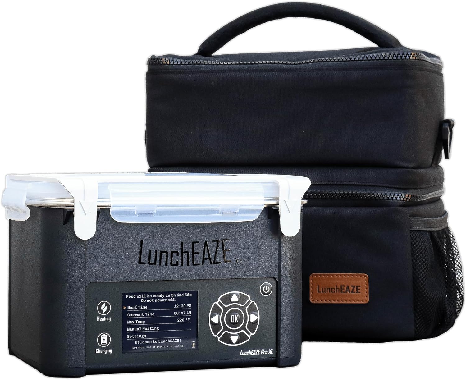 LunchEAZE XL Cordless Heated Lunch Box for Hot Meals Anywhere