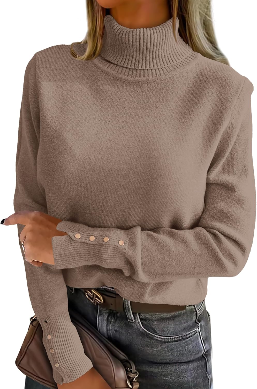Stylish ANRABESS Turtleneck Sweaters for Women This Fall