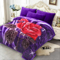 JYK Soft Korean Mink Blanket Queen 75in x 87in - Reversible Plush