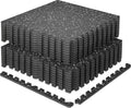Extra-Thick Exercise Equipment Mats 0.79 in Interlocking Tiles
