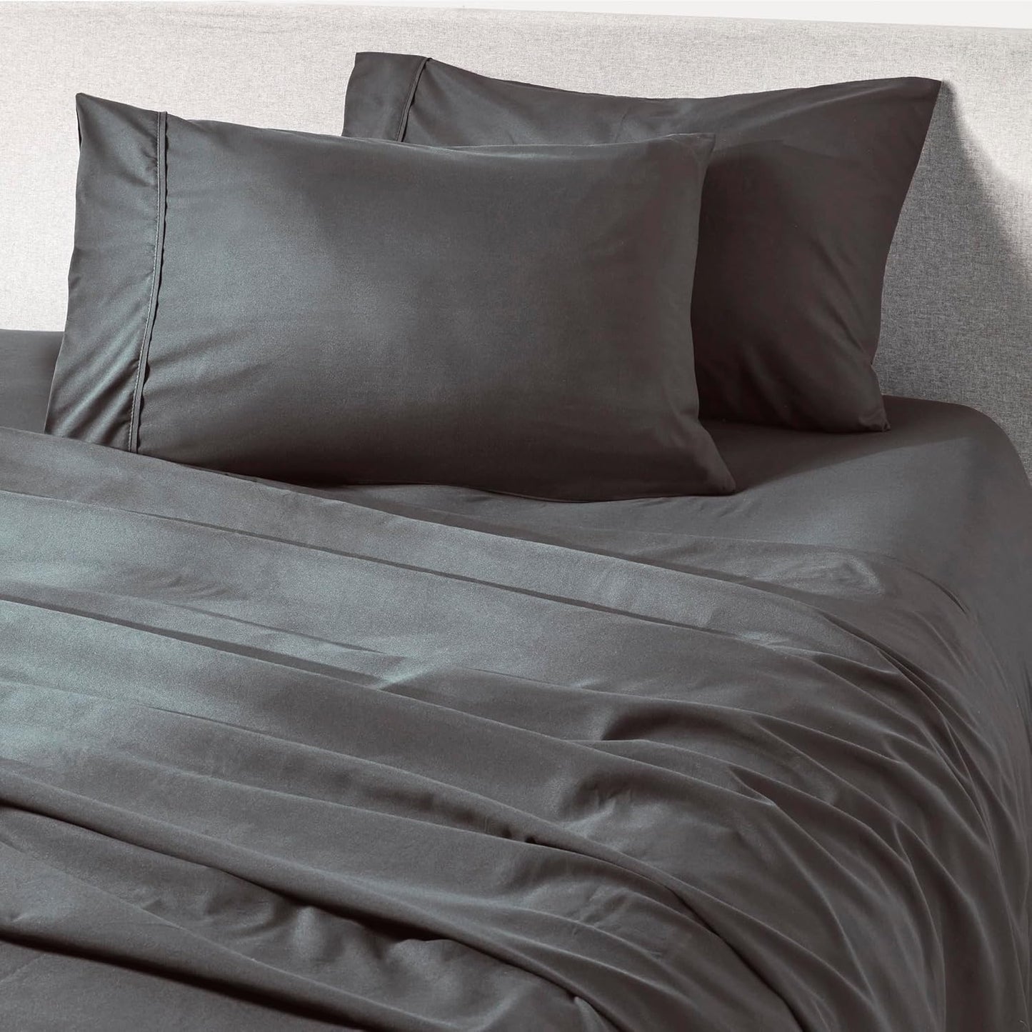 PeachSkinSheets Graphite Gray Split King Sheet Set for Comfort