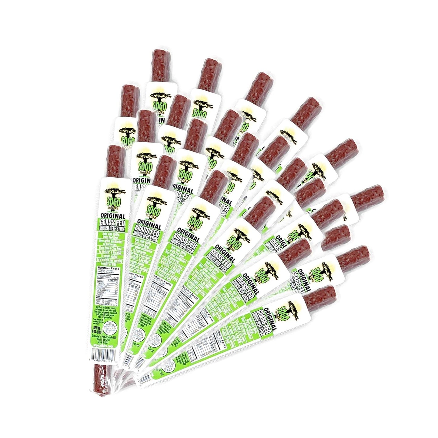 Original Grass-Fed Beef Sticks by Sogo Snacks - No Sugar Added