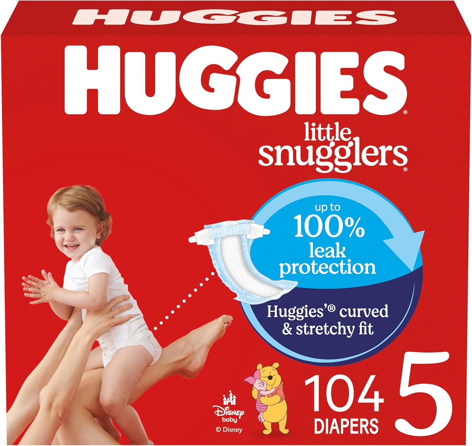 Huggies Size 5 Diapers for Little Snugglers with 104 Count