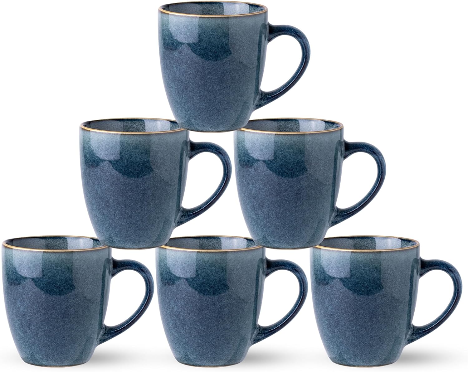GBHOME Ceramic Coffee Mugs Set of 6, Perfect for Daily Use