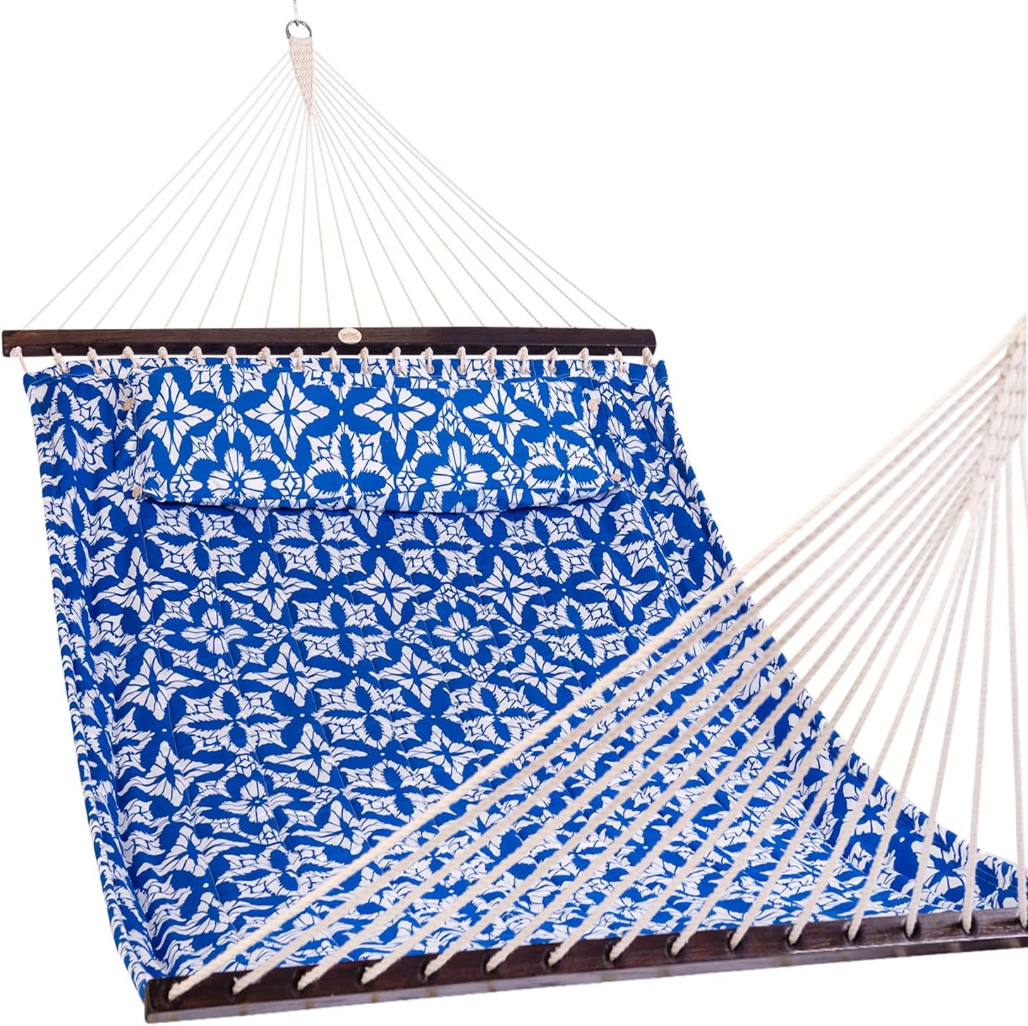 Lazy Daze Quilted Fabric Hammock for 2-Person Relaxation