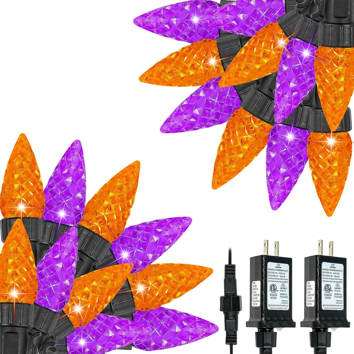200 LED C6 Halloween String Lights for Spooky Decor