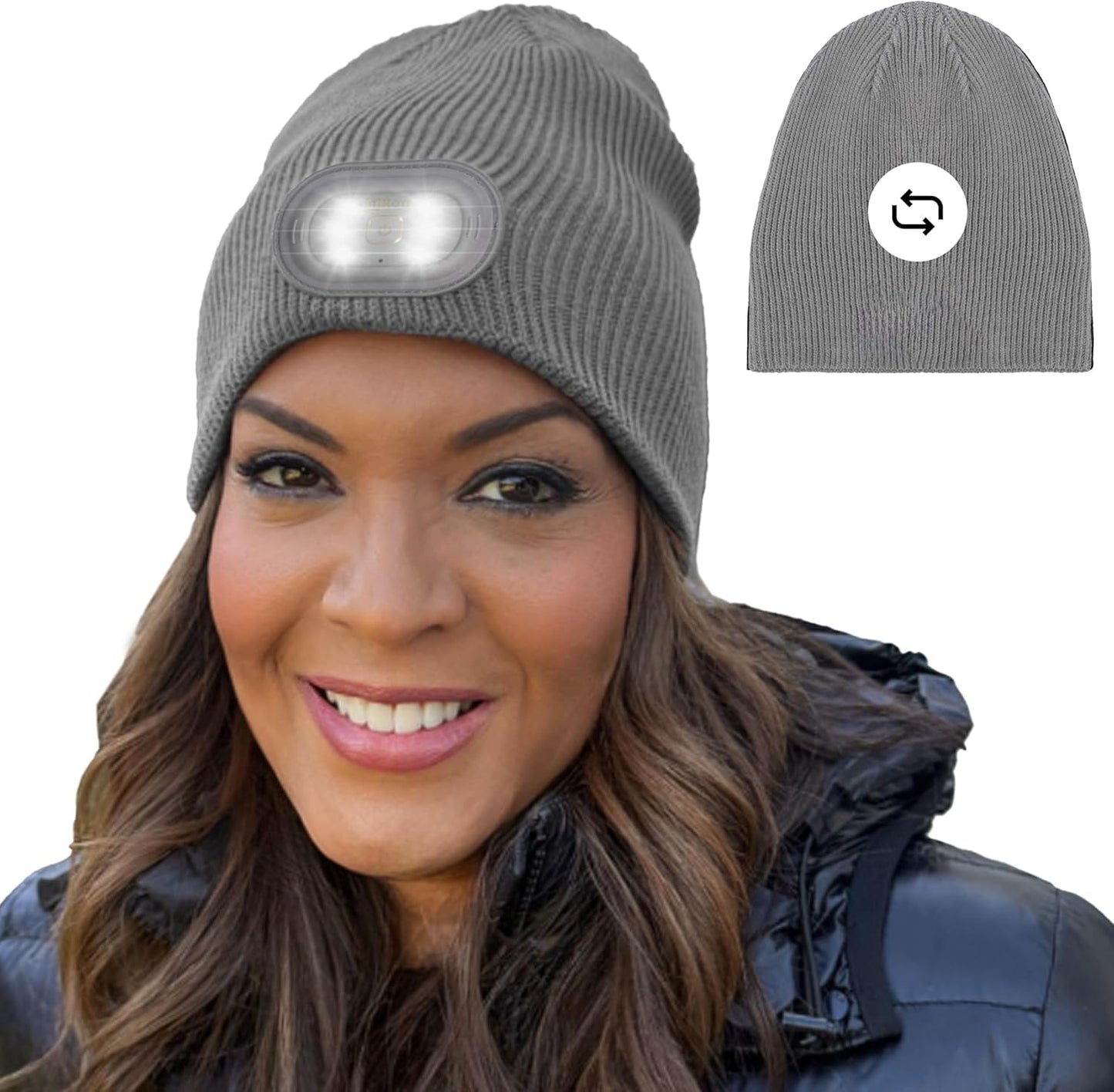 HEAD LIGHTZ Rechargeable LED Beanie Hat for Hands-Free Light