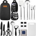 Camping Cooking Utensils Set for Women - 18-Piece Camp Kitchen Kit