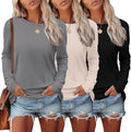 Ekouaer Womens Long Sleeve Thermal Tops 3 Pack - Soft, True Fit