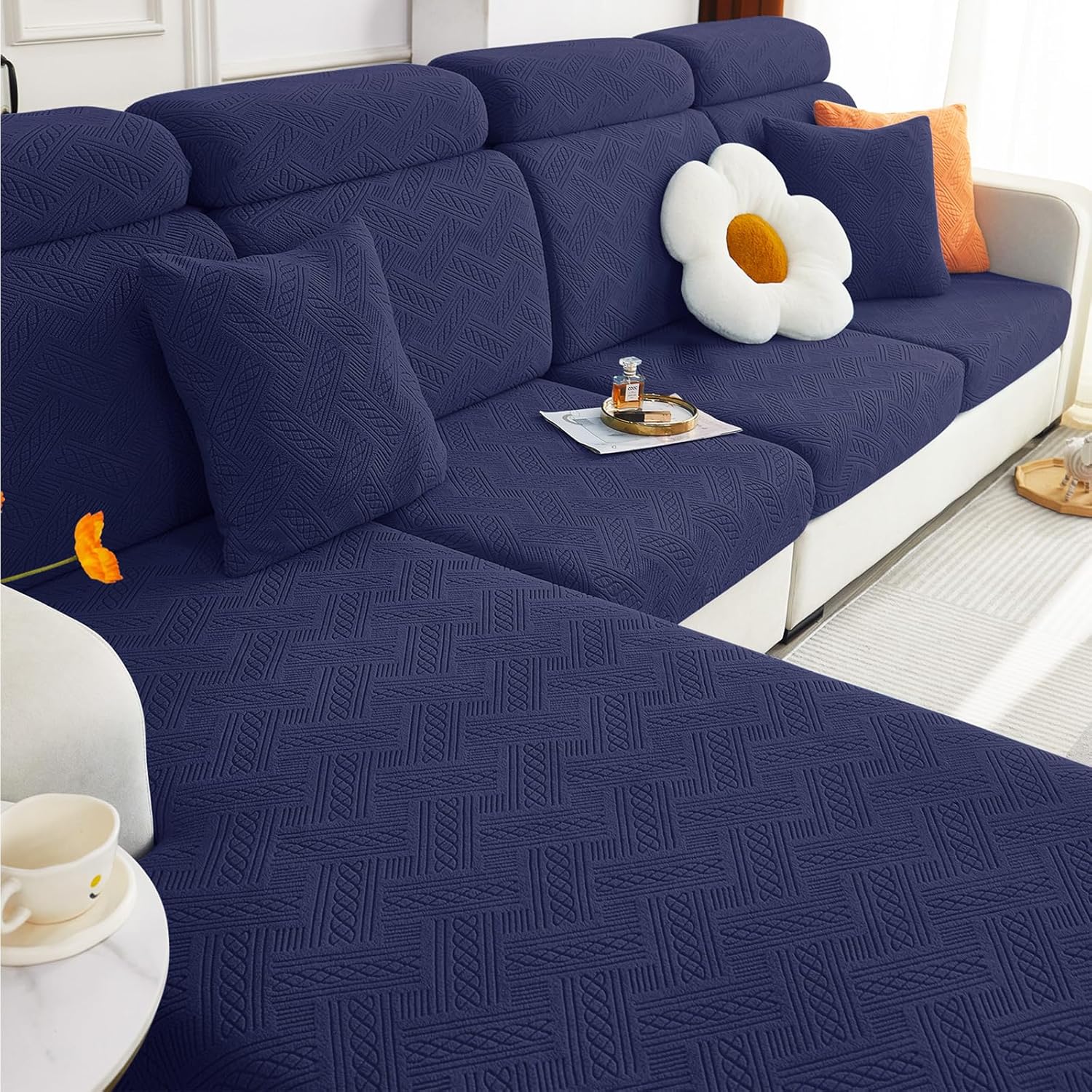 Stretch Magic Sofa Seat Cushion Covers for Pets and Kids