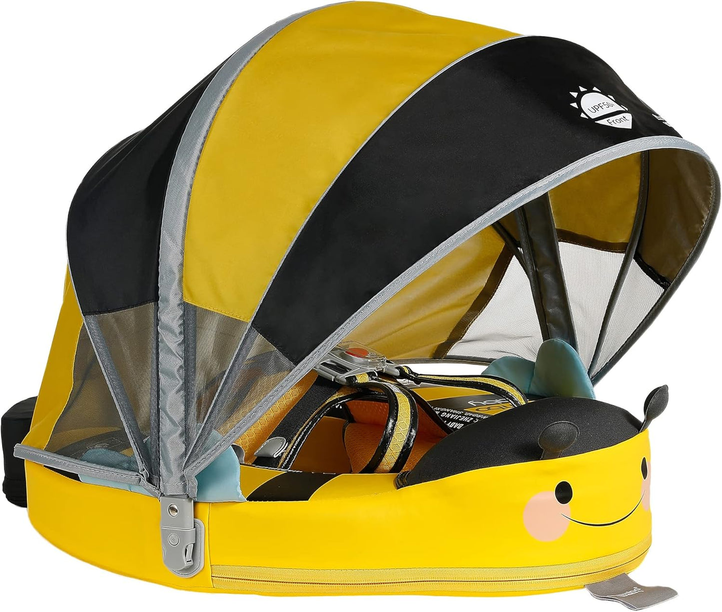 Mambobaby Float Add Tail Baby Swim Float with Canopy for Infants