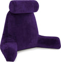 Husband Pillow XXL Reading Pillow Bed Chair with Arms Purple
