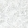 Peel and Stick Boho Floral Wallpaper Sage Green - Removable Vinyl