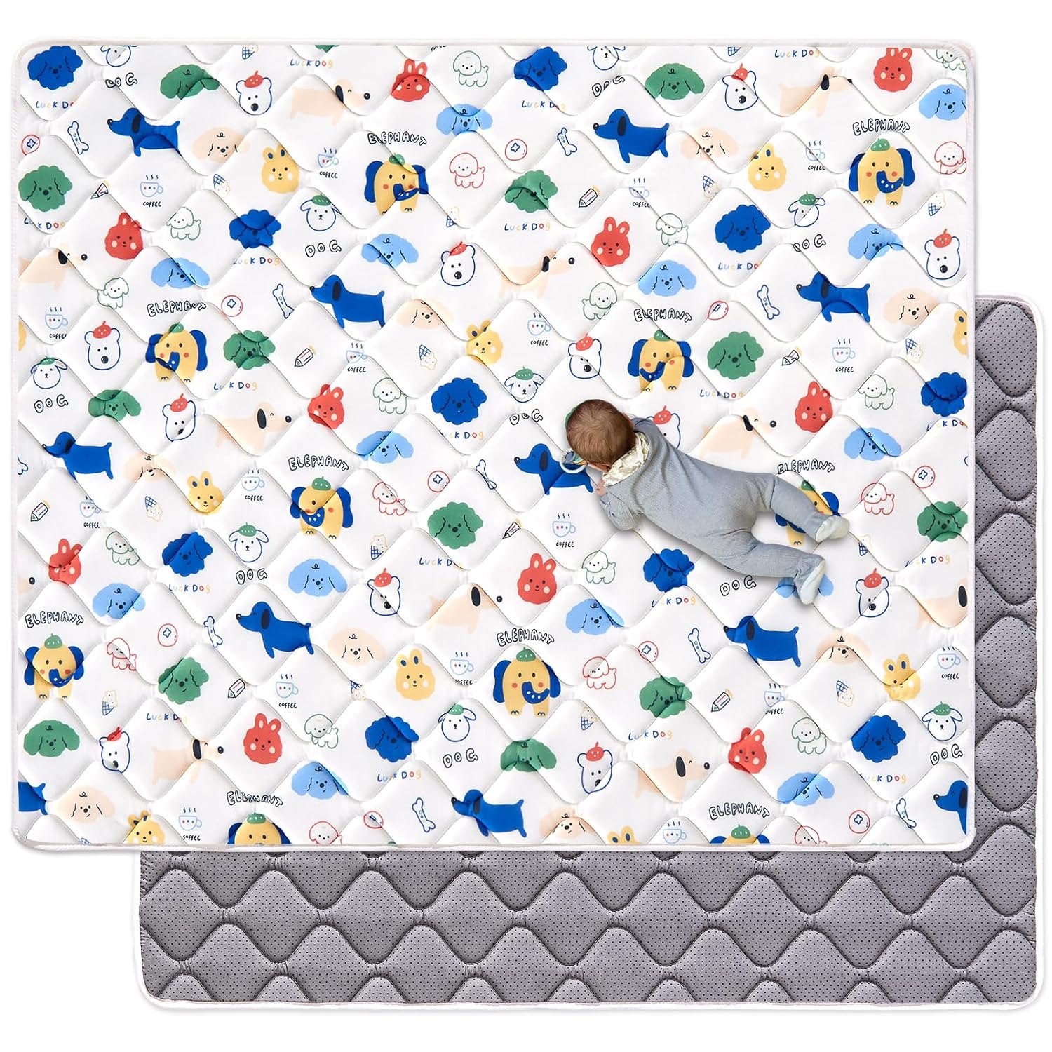 VIVIDVIBEBEARPAS Premium Foam Baby Play Mat for Infants & Toddlers