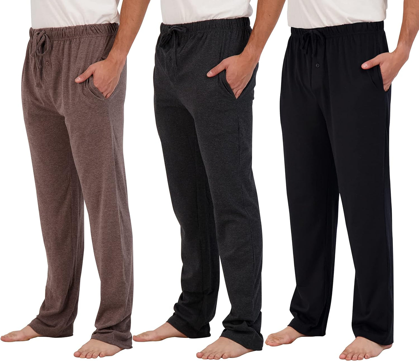 Real Essentials Men's Pajama Pants: Comfortable Cotton Lounge Wear