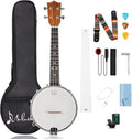 Mulucky 4-String Banjo Ukulele 23in Banjolele - Travel Ready Tone