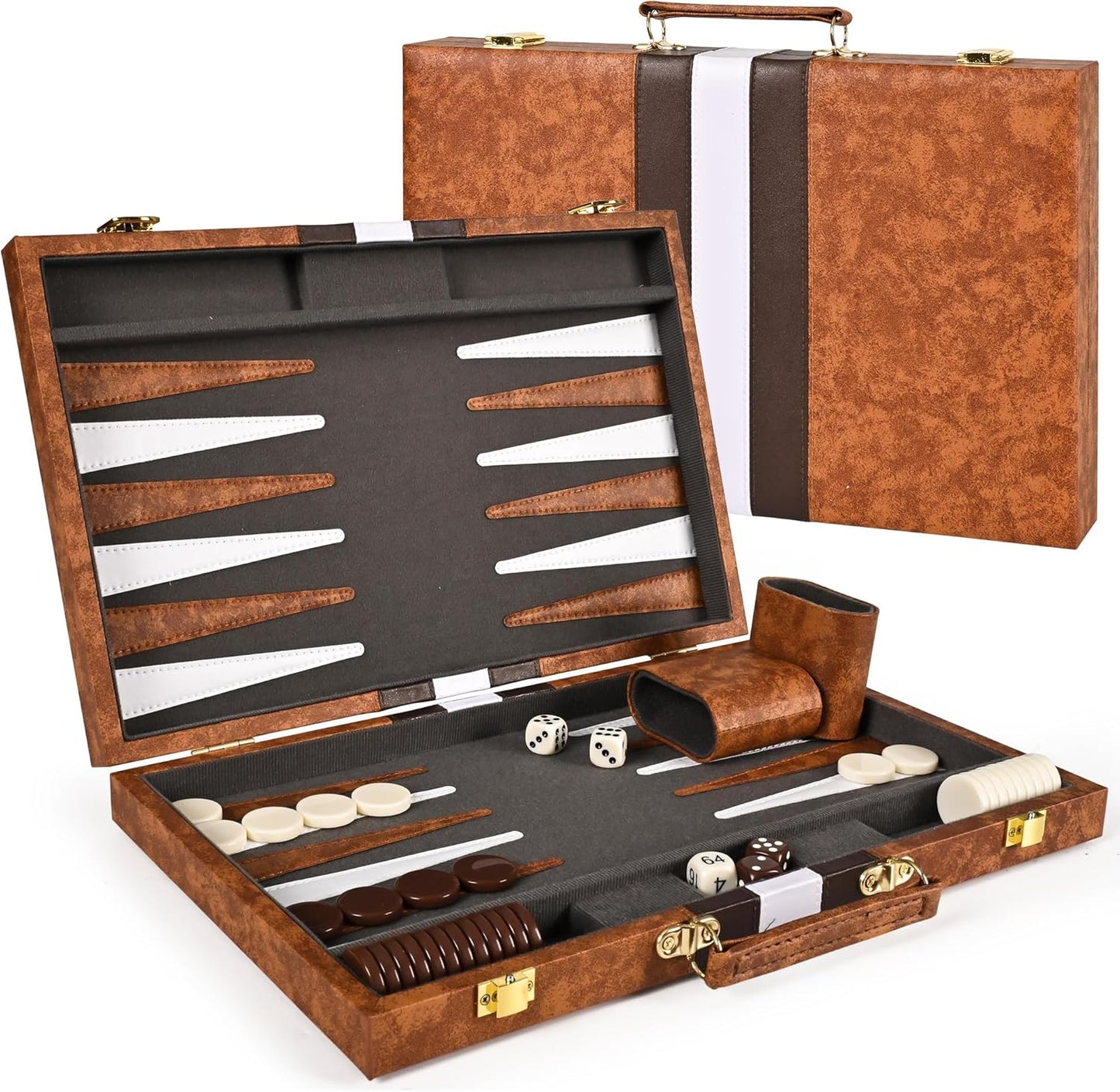 Classic Backgammon Board Game Set for Adults and Kids