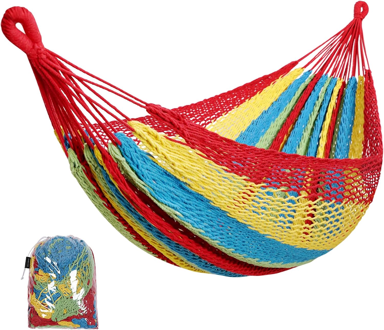 Handwoven Mayan Hammock - Portable Family Hammock for Travel