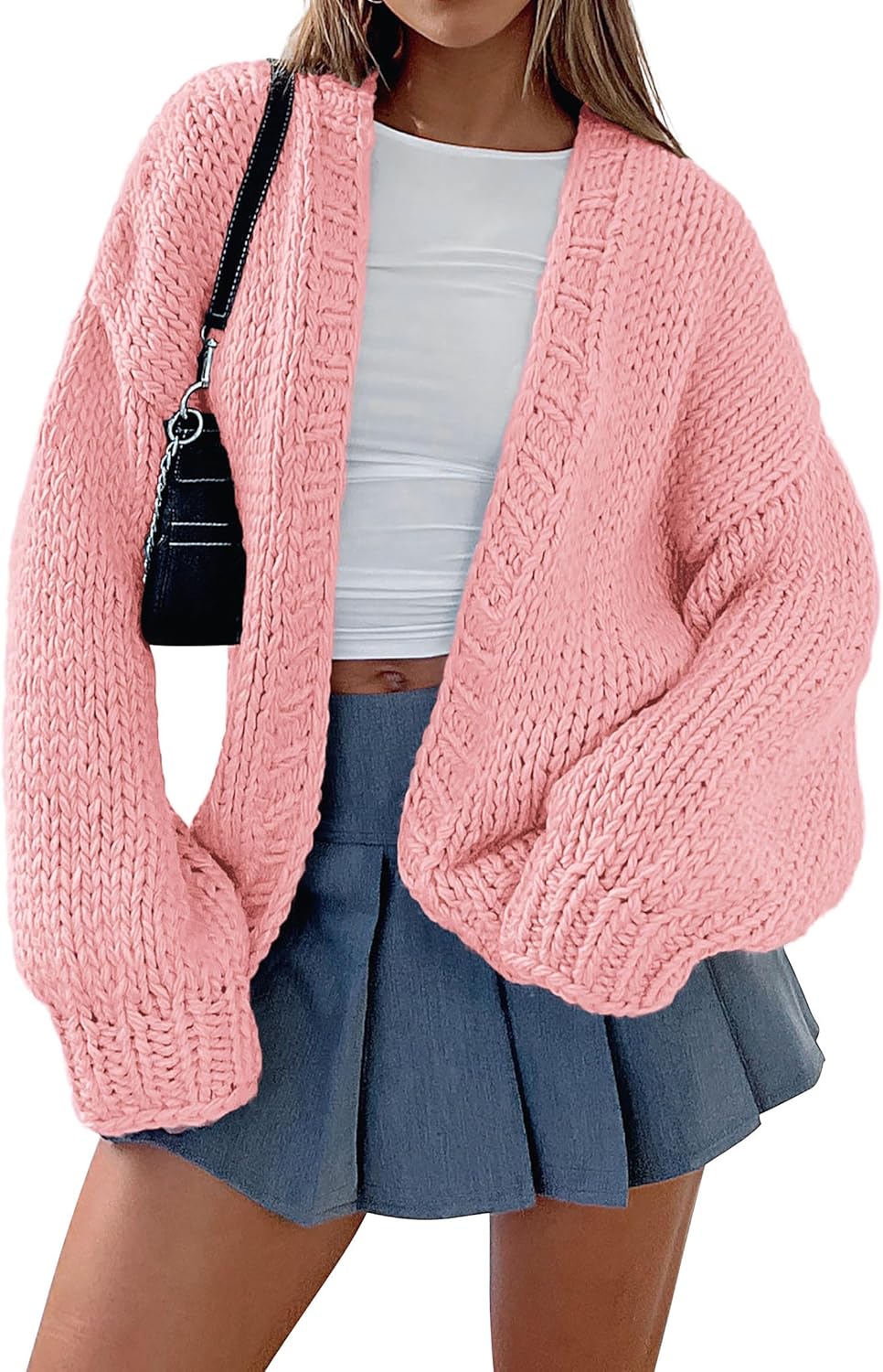 Trendy Long Sleeve Chunky Knit Cardigans for Women Fashion
