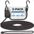 1/4 in Retractable Ratchet Straps 8-Pack - Secure Tie Down Rope