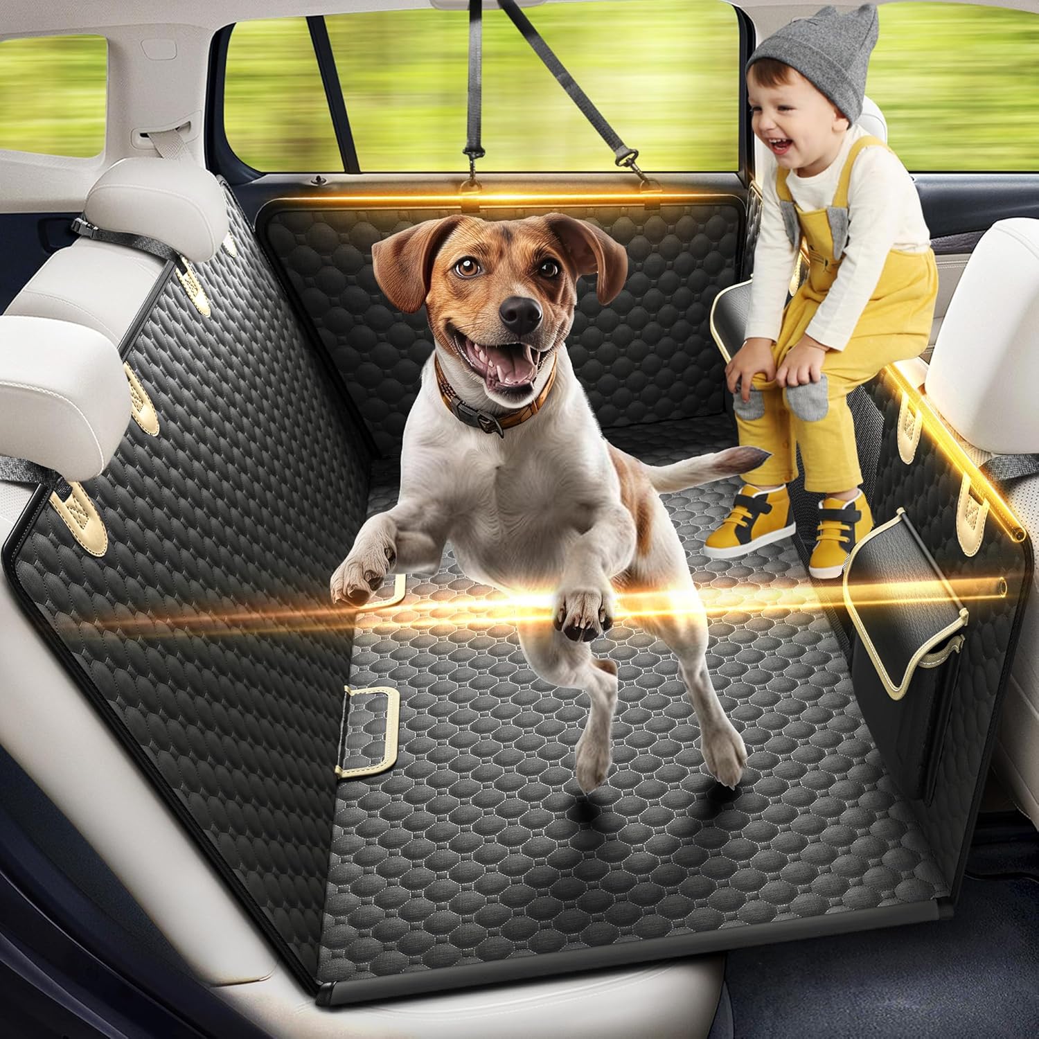 Back Seat Extender for Dogs - Heavy Duty Car Seat Cover