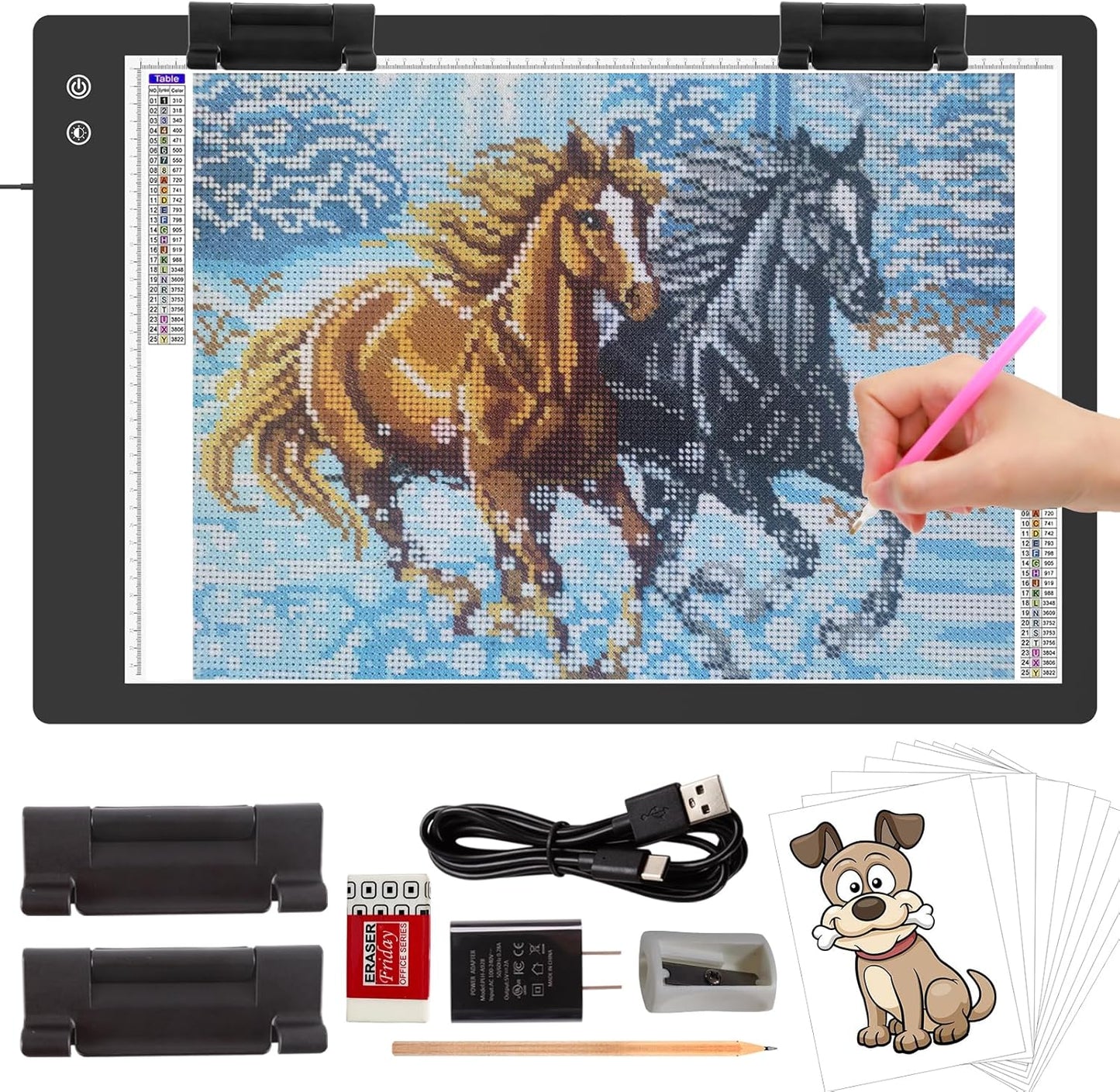 Rechargeable A2 Light Box for Tracing and Diamond Painting