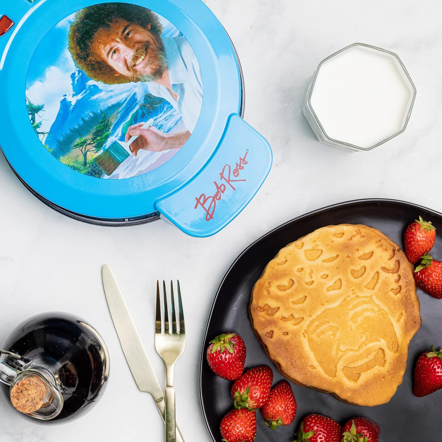 Bob Ross Waffle Maker - Create Happy Little Waffles at Home