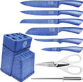 Kitchen Knife Block Set with Stainless Steel Knives - Reliable