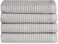 Waffle Washcloths 4-Pack - Soft 13 in Square Washcloths