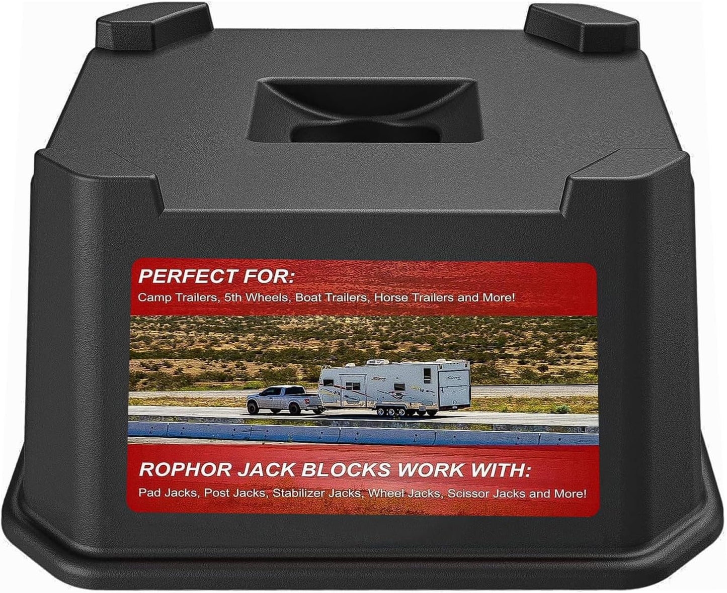Trailer Jack Block for RVs and Campers, Heavy Duty 15,000 lbs