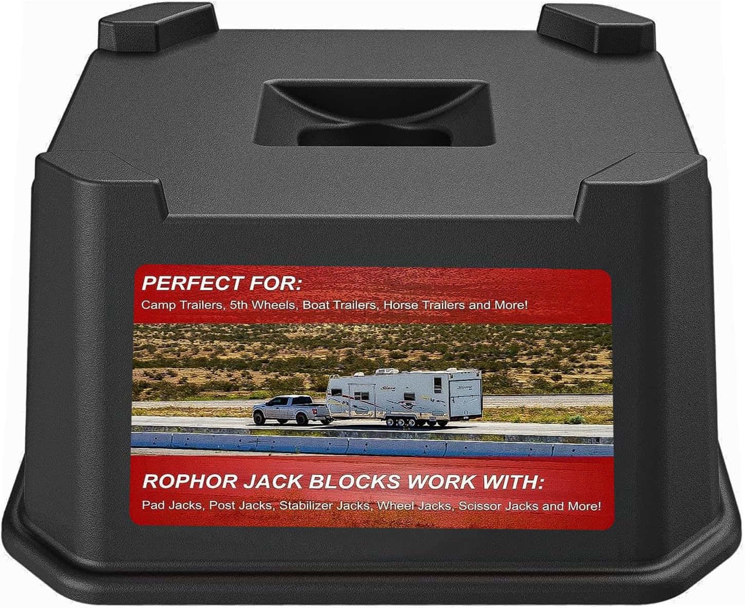 Trailer Jack Block for RVs and Campers, Heavy Duty 15,000 lbs