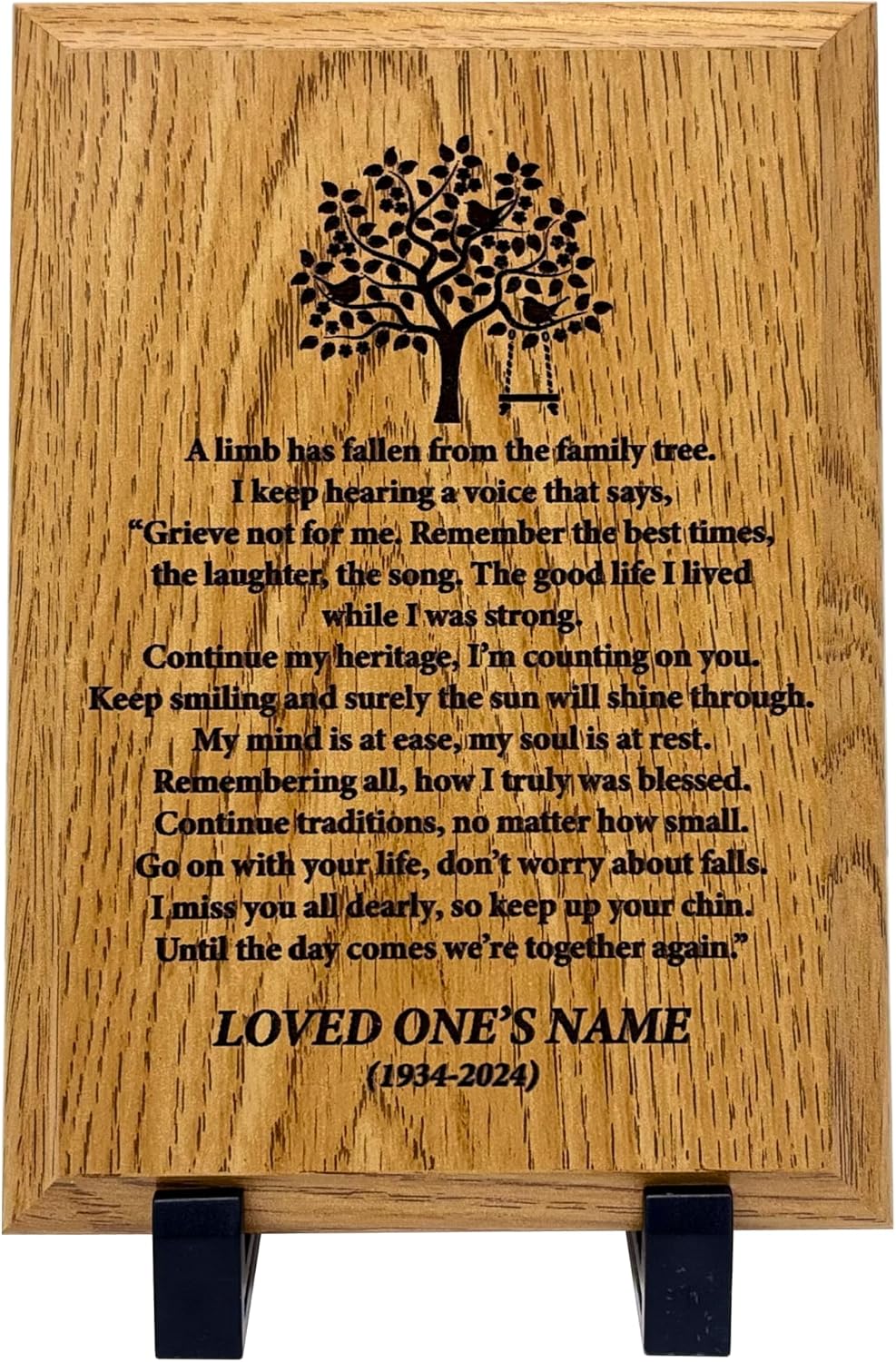 Personalized Sympathy Gift Memorial Plaque for Loved Ones