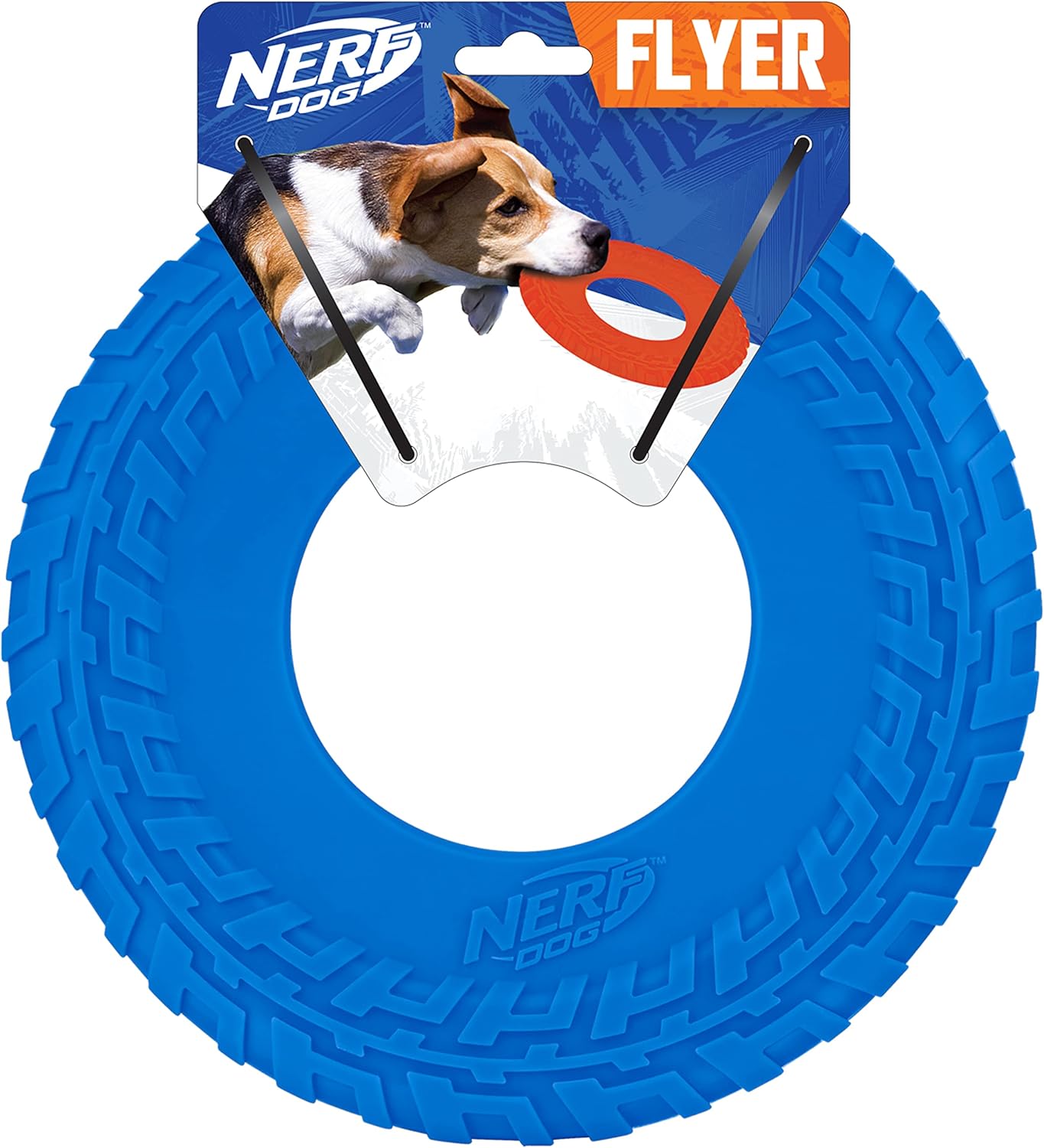 Nerf Dog 10 Tire Flyer - Durable Fetch Toy for Medium to Large Dogs