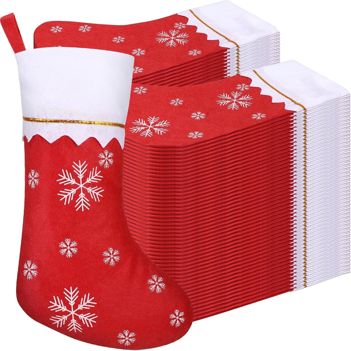 Sumind 100 Pieces Felt Christmas Stockings for Festive Decor