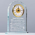 80th Birthday Gifts for Women Men - Crystal Clock Keepsake