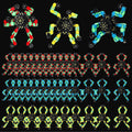 40 Pack Luminous Transformable Fidget Chain Robot Toy - Stress Relief