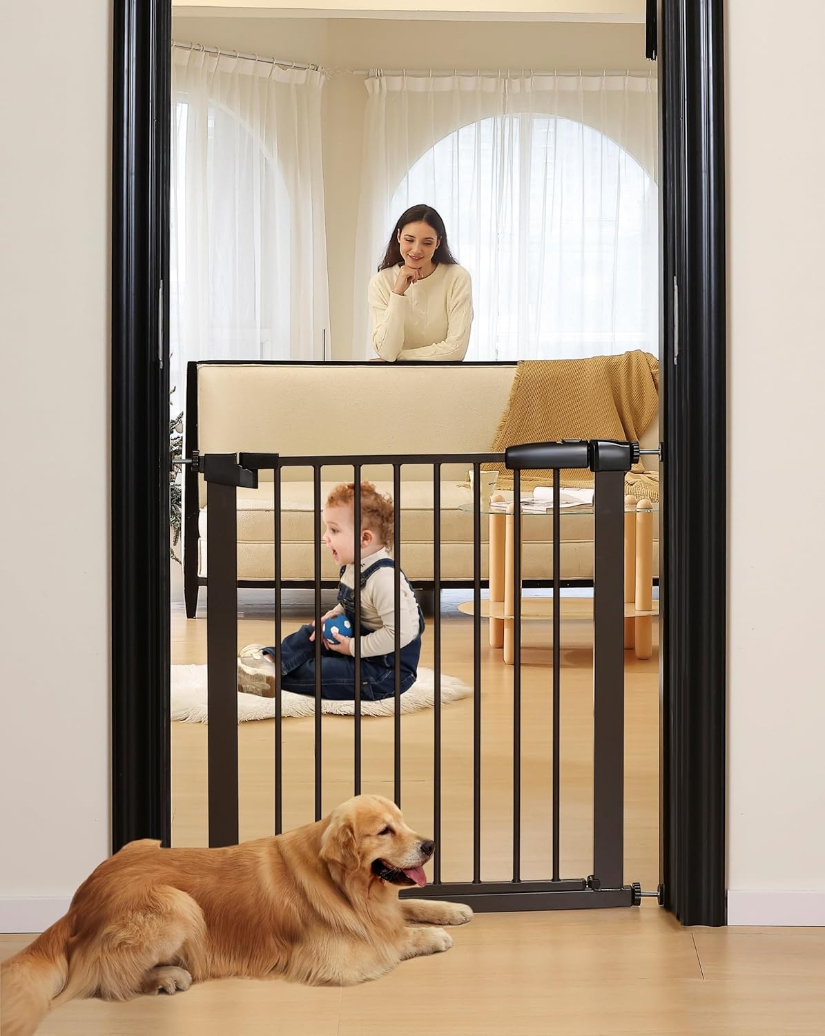 29-57 Inch Baby and Pet Safety Gate for Doorways & Stairs