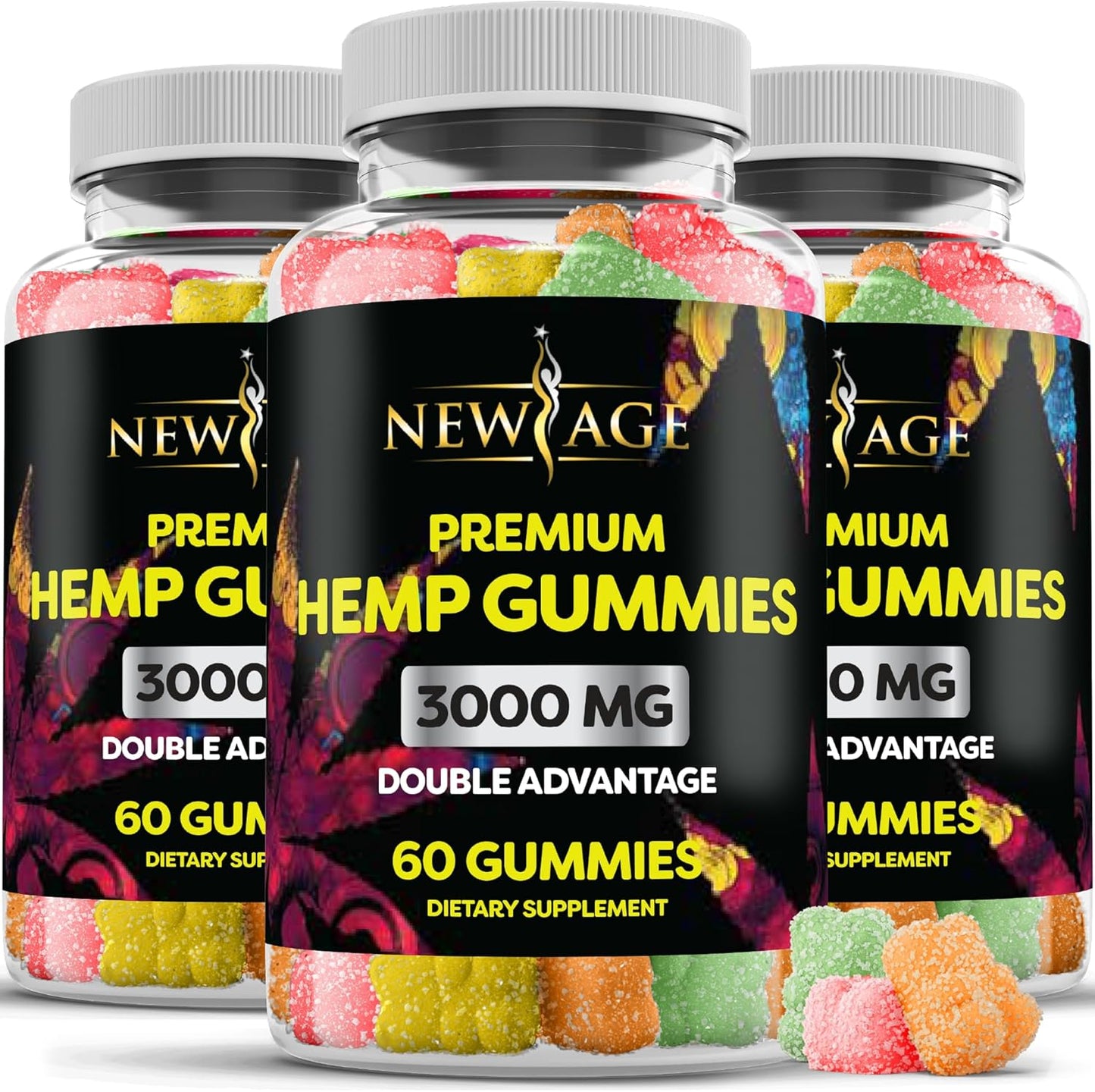 NEW AGE Naturals Advanced Hemp Gummies - 3000mg Natural Relief