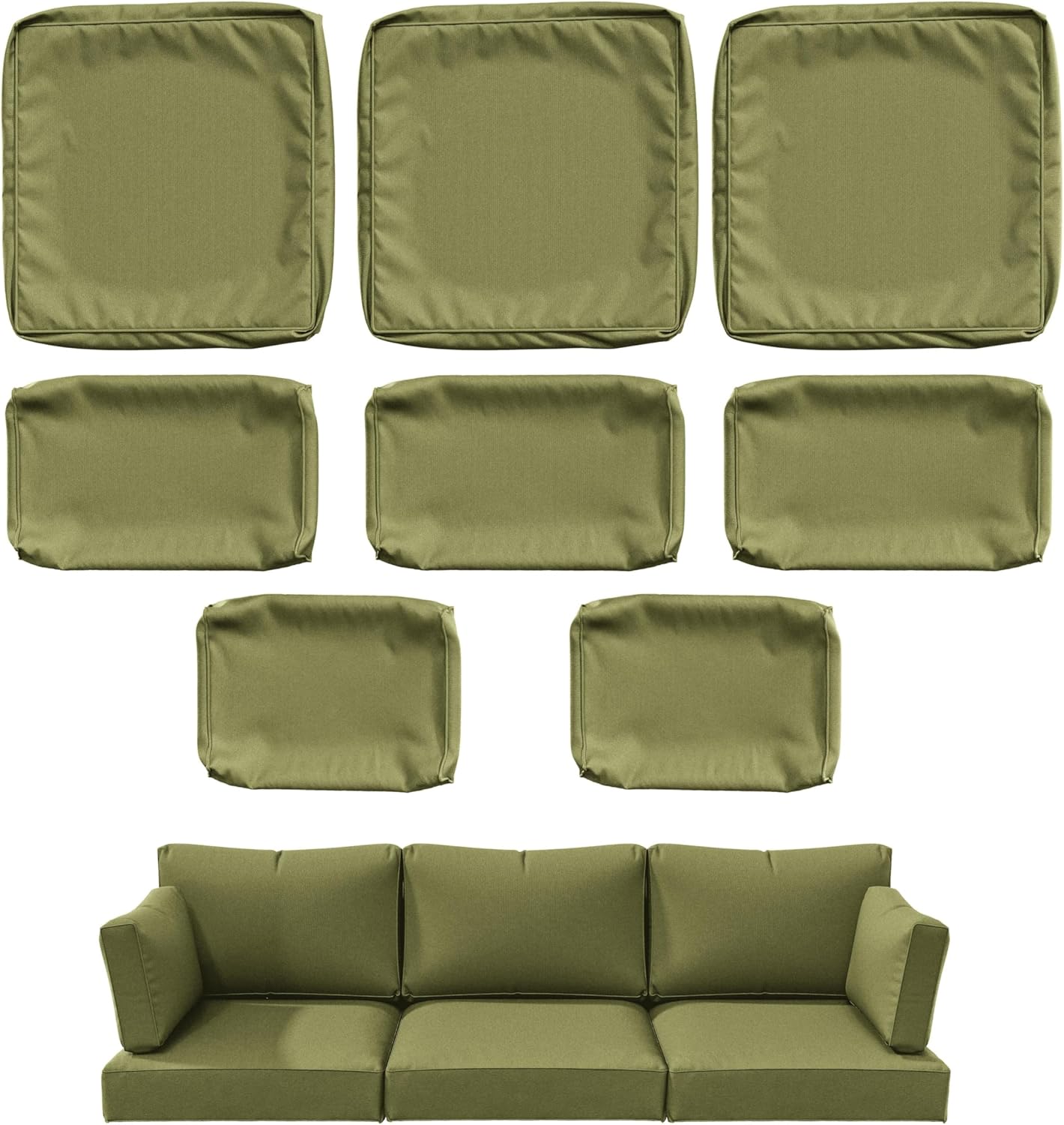 8 pcs Outdoor Cushion Slipcovers for Stylish Patio Comfort