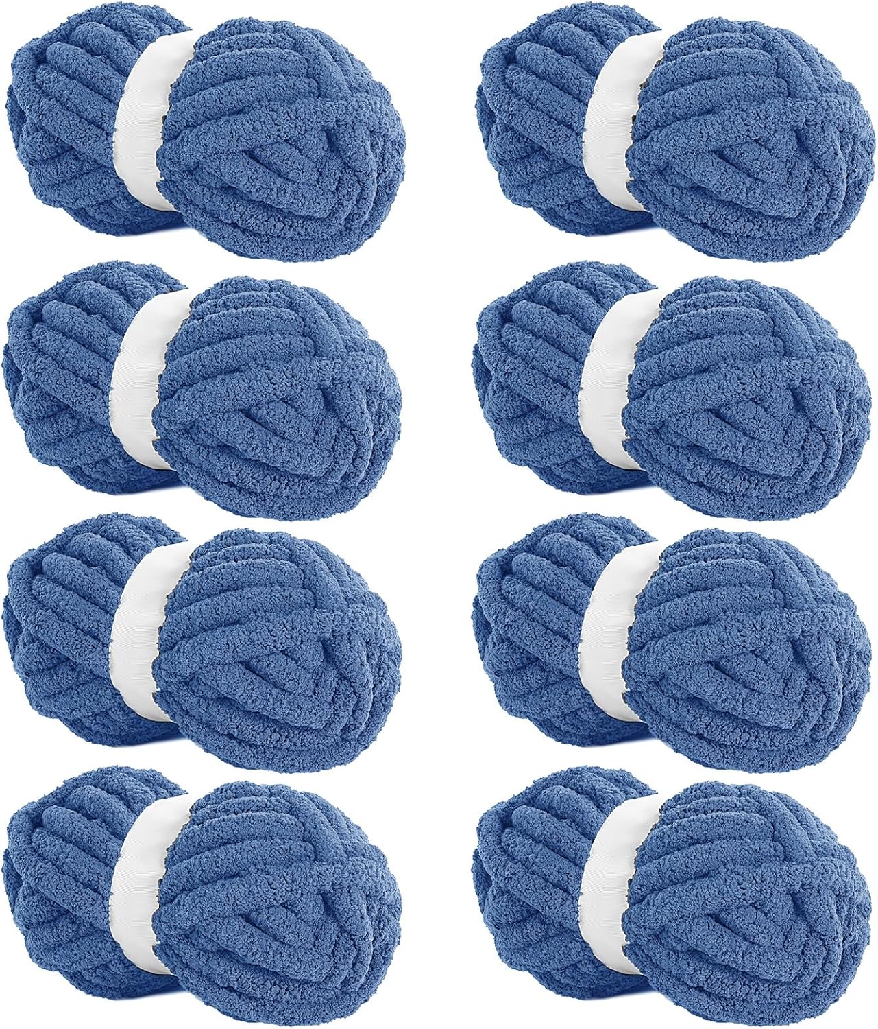 HOMBYS Country Blue Chenille Yarn for Cozy Knitting Projects