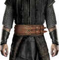 HiiFeuer Viking Wide Belt - Medieval Faux Leather Armor Belt for LARP