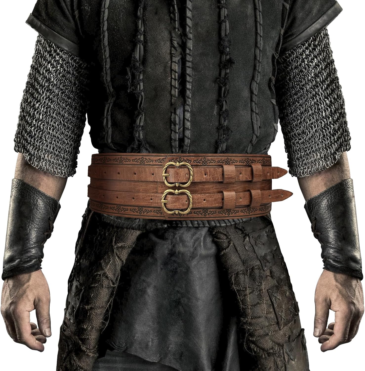 HiiFeuer Viking Wide Belt for LARP and Medieval Costumes